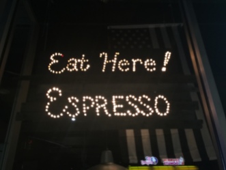 Signage for Cafe Via Espresso (Breuk Iversen)